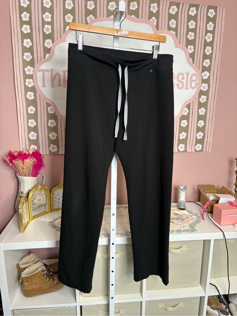 Figs technical collection black straight leg size small pants woman’s